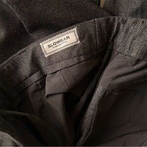 Incotex Slowear Teknosartorial Gray Unhemmed Dress Pants Size 50 Stretchable